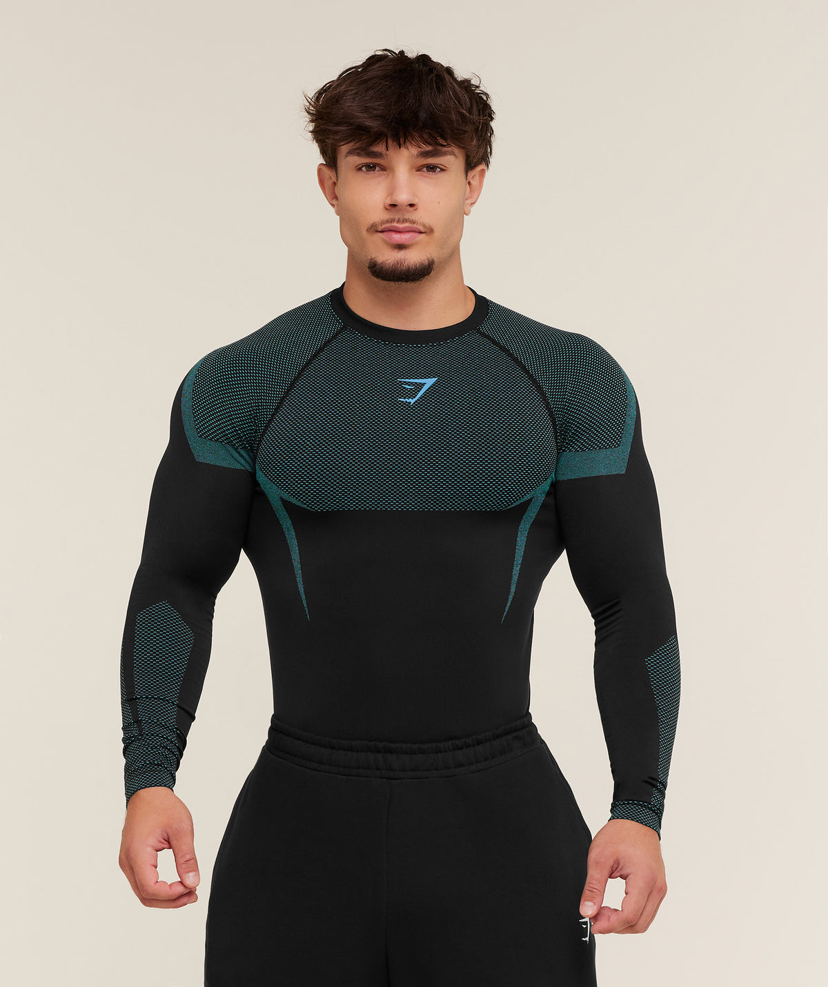 Camiseta Gymshark de manga larga sin costuras Onyx 5.0