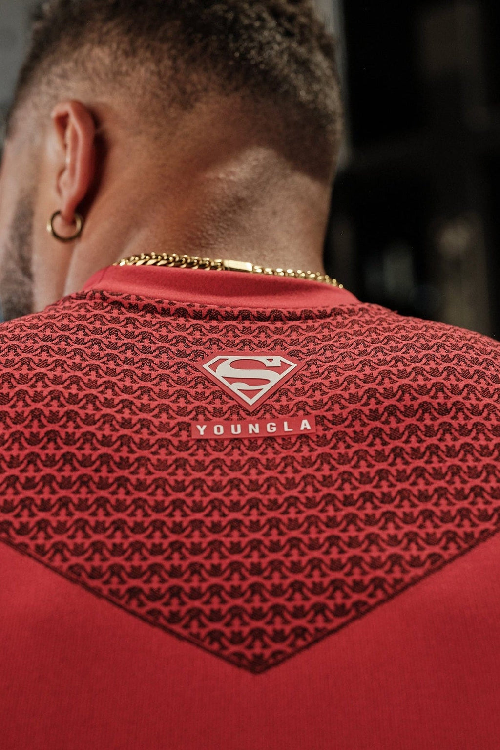 Playera de compresión sin mangas YOUNGLA x SUPERMAN