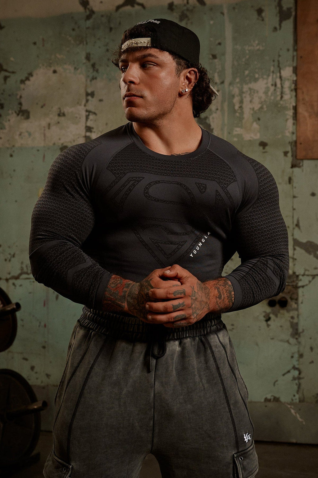 Playera de Compresión Superman Manga larga Talla XL