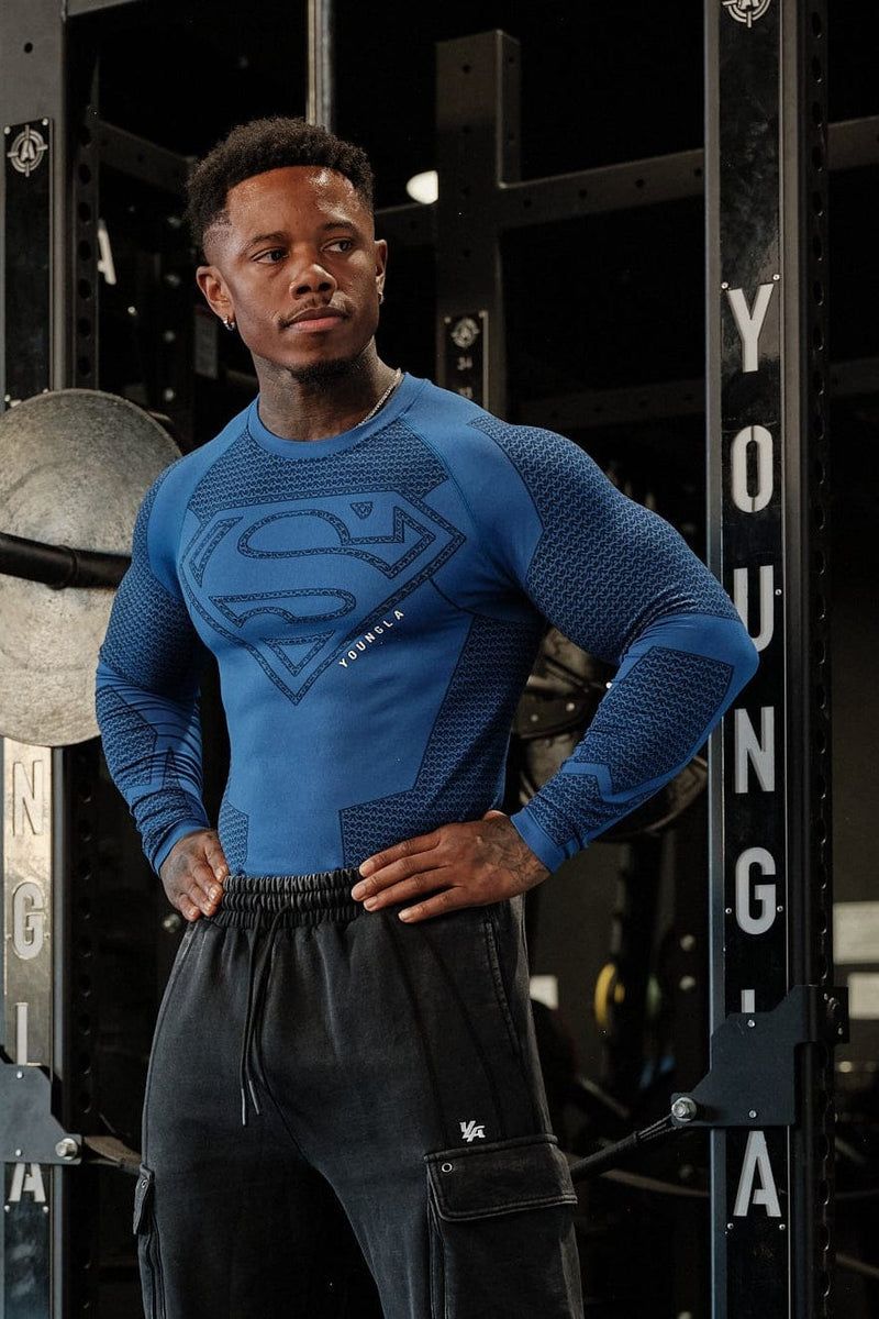 Playera de Compresión Superman Manga larga Talla XL