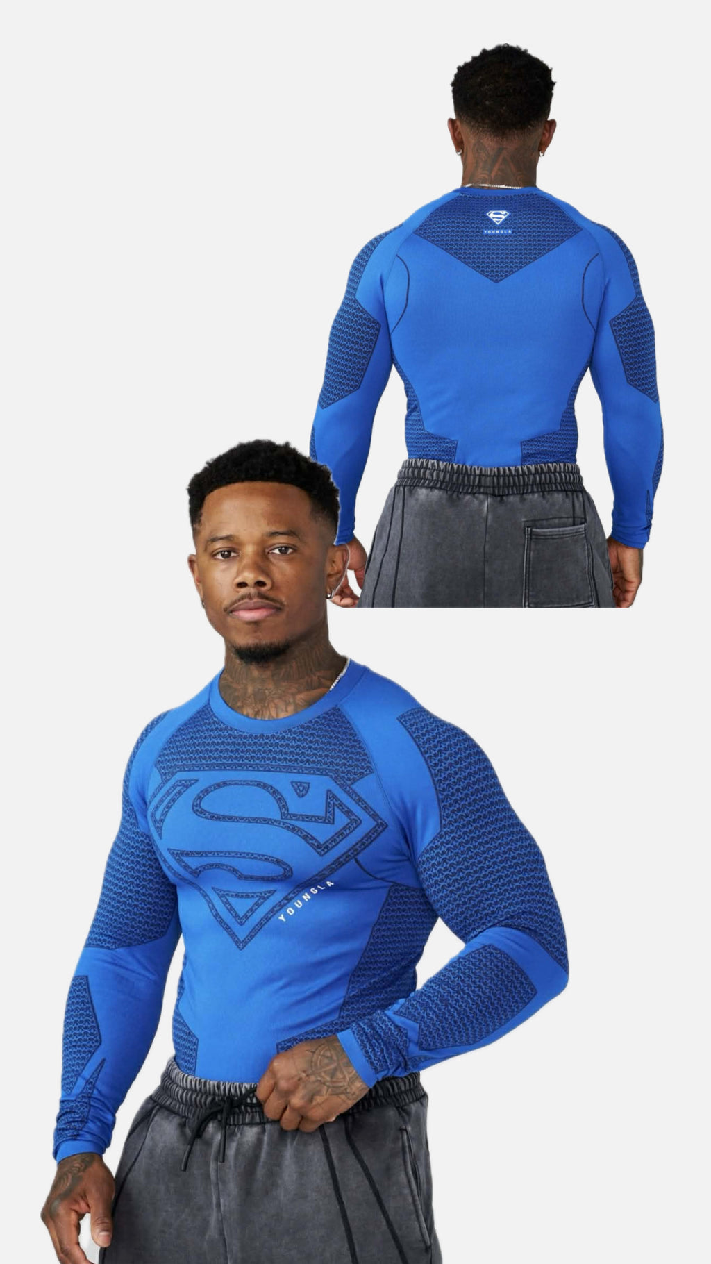 Playera de Compresión Superman Manga larga Talla XL
