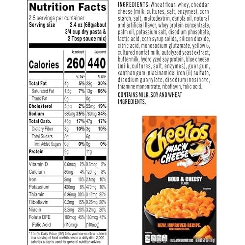Cheetos Mac 'N Cheese Bold & Cheesy