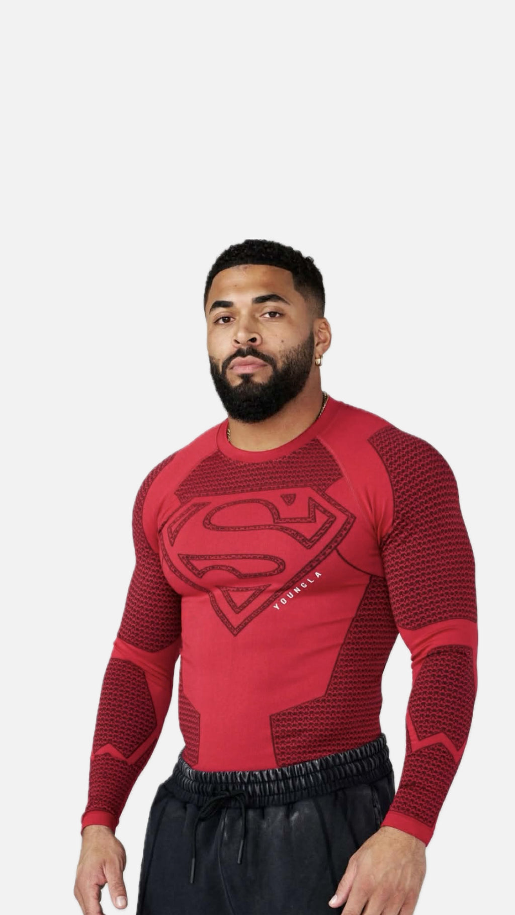 Playera de Compresión Superman Manga larga Talla XL