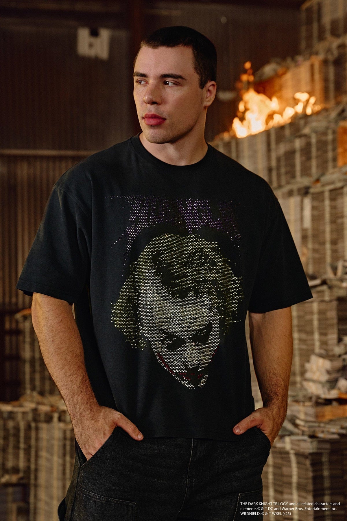 4257 - Youngla Batman Rhinestone Tees